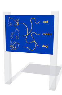 Dog, Cat & Rabbit Trace Play Panel