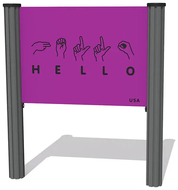 Language Identifier Hello. Sign Hello Sign Language US Play Panel – Venture Play UK