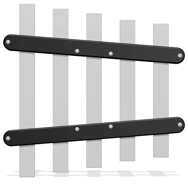 38mm Flat Chimes (set of 5) with Mounting Strips