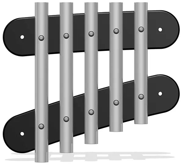 38mm Tube Chimes (set of 5) Rail Mounted