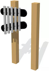 38mm Tube Chimes (set of 5) Rail Mounted