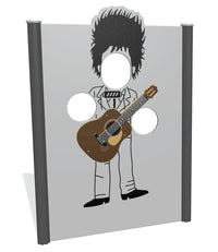 Dolly Photo Opportunity Panel with Posts and Guitar