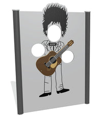 Dolly Photo Opportunity Panel with Posts and Guitar