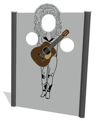 Dolly Photo Opportunity Panel with Posts and Guitar