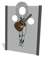 Dolly Photo Opportunity Panel with Posts and Guitar