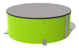 Round Platform @ 800mm x 600mm High BLUE