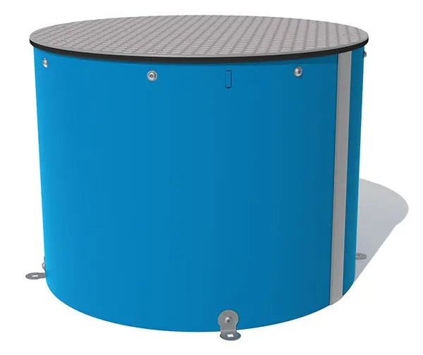 Round Platform @ 800mm x 600mm High BLUE