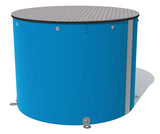 Round Platform @ 800mm x 600mm High BLUE