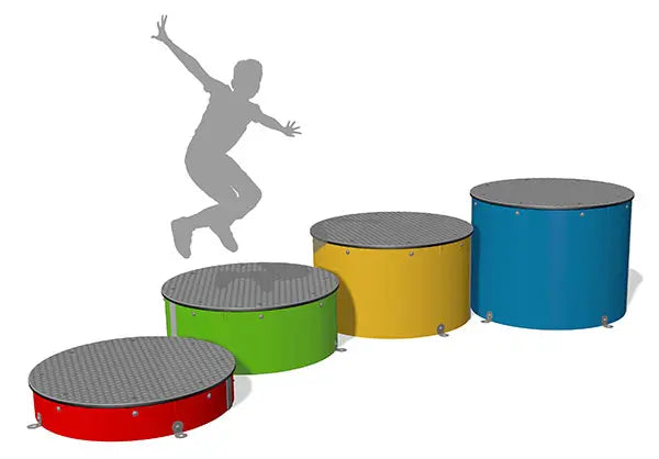 Round Platform @ 800mm x 600mm High BLUE