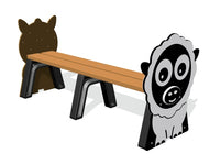 Farm Animals Backless Bench 1m (various ends)