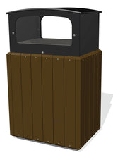 Heavy Duty Rectangular Waste Bin with Bird Flaps