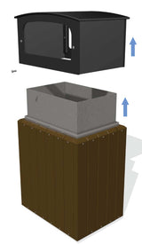 Heavy Duty Rectangular Waste Bin with Bird Flaps