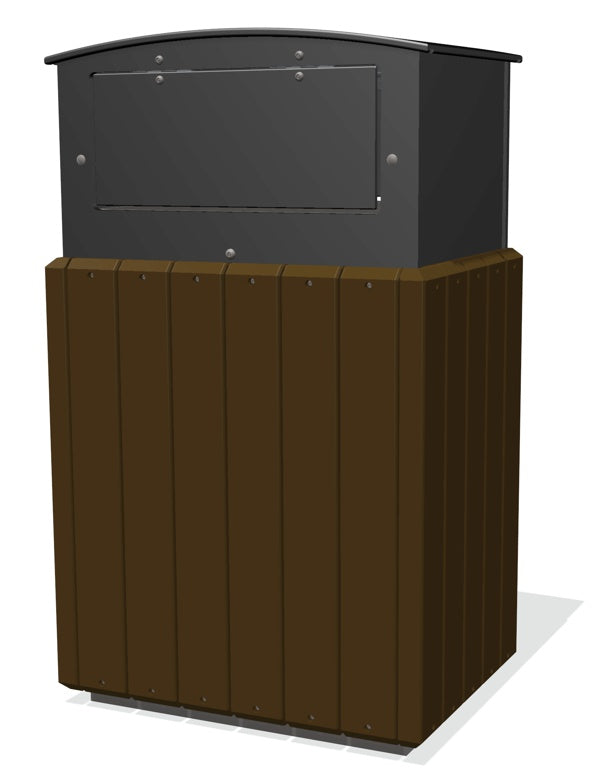 Heavy Duty Rectangular Waste Bin with Bird Flaps