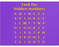Number Search Play Panel