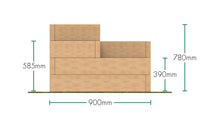0.9m Raised Tiered Timber Bed