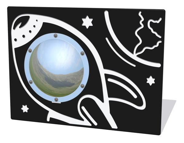 Space Rocket Play Panel with Mirrored Dome