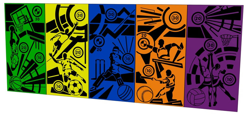 Sports Wall 5 Panel Set