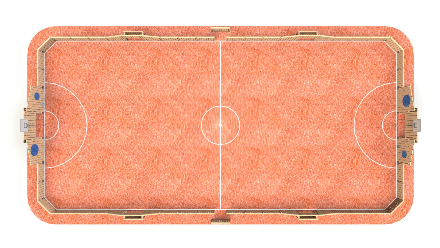 Timber MUGA with Side Goals