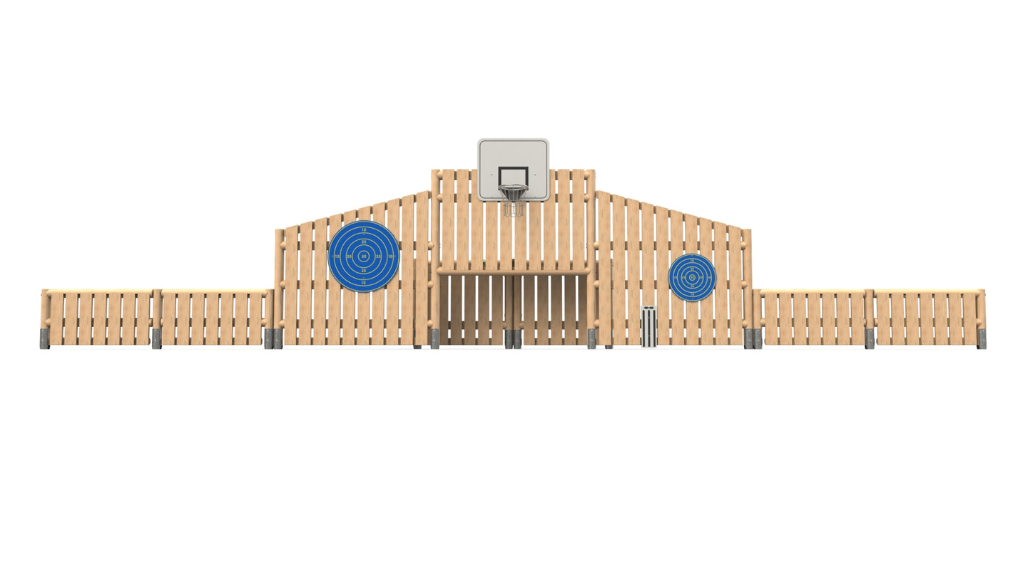 Timber Multi Activity Goal with Kick Panels