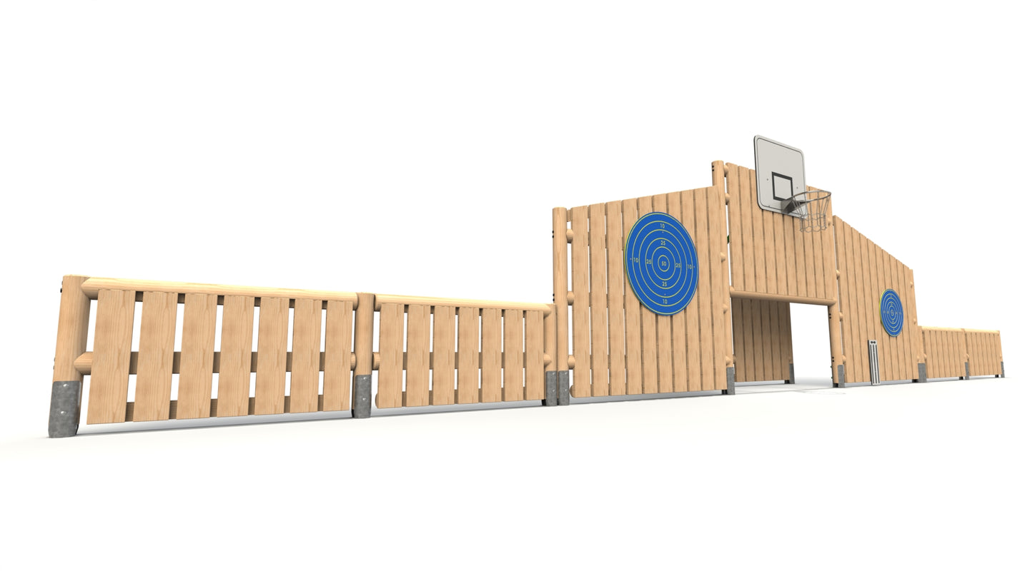Timber Multi Activity Goal with Kick Panels
