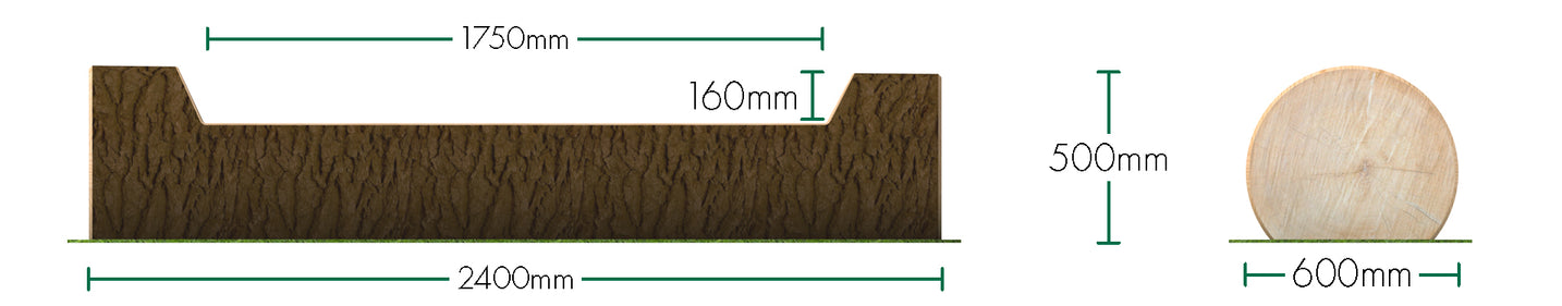 Tree Trunk Bench